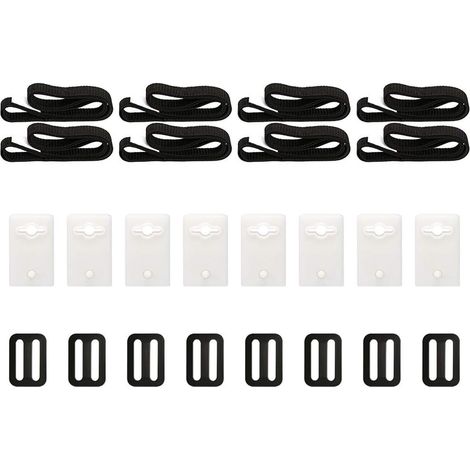 Kit de fixation pour bâche solaire de piscine, 8 Sangles de bâche solaire, kit avec sangles universelles à bobine pour fixation de bâche solaire, pour piscine enterrée (1/5)