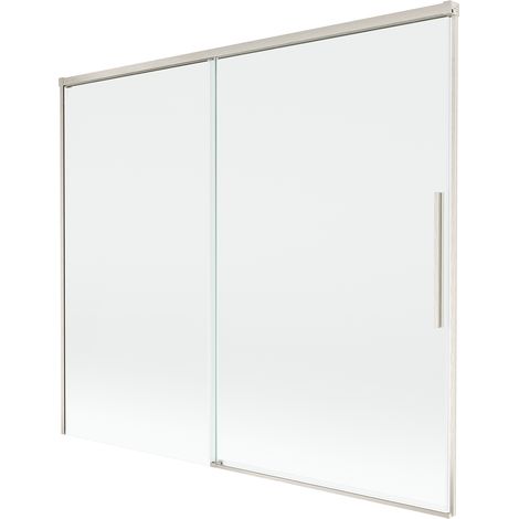 Mexen Rox paratia vasca a 2 ante scorrevoli 180 x 150 cm, trasparente, nichel spazzolato - 8C9-180-001-97-00