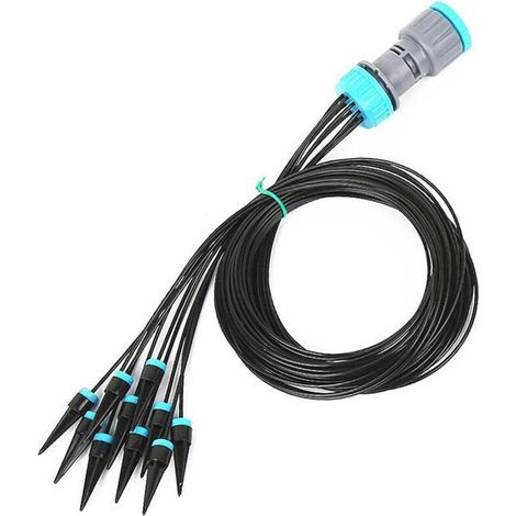 Kit d'irrigation goutte à goutte Dispositif d'arrosage de jardin avec 10 têtes d'égouttement, kit de tête d'égouttement pour pelouse de jardin, kit d'arrosage avec émetteurs de goutte, dispositif