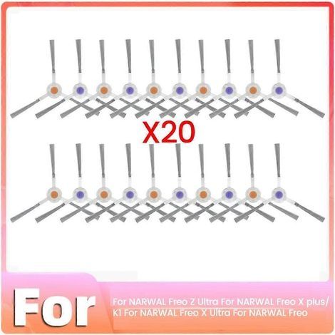 Lot de 20 brosses latérales de rechange pour aspirateurs NARWAL Freo Z Ultra/Freo X Plus/K1/Freo X Ultra/Freo. Accessoires (1/5)