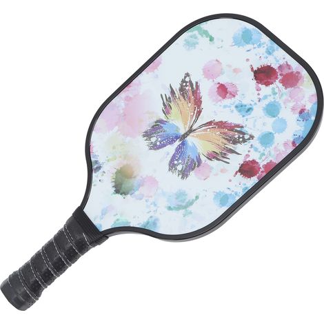Raquettes de pickleball en fibre de carbone et balles de pickleball incluses (1 raquette et 2 balles) pour l'entraînement en salle et en extérieur. (1/5)