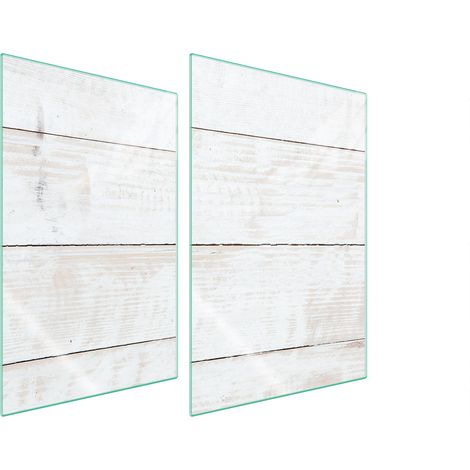 Plaque de protection en verre pour cuisine 2x35x52 bois (1/5)