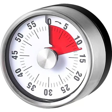 Temporizador de cocina digital, ideal para cocinar, con potente alarma sonora, tapa trasera magnética y color plateado.