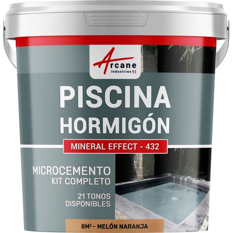 Kit microcemento color gris topo para piscina de hormigón