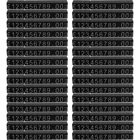 30 Ensembles Cubes en Plastique ÉTiquettes D'Affichage de Prix NuméRo Support RéGlable ÉTiquette (1/4)