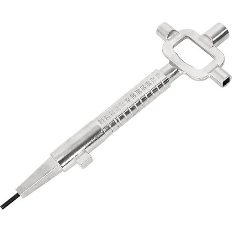 Universal Construction Key, Zinc Alloy Architect Key, 6 in 1 Square Architect Key 6/7/8 mm Allen Key with Graduation, Multifunction Metal Architect Key (1/5)