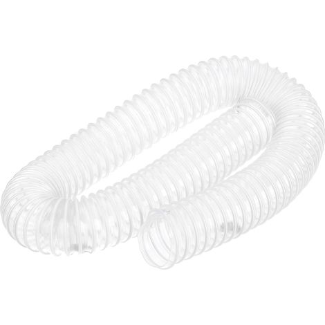 PVC Flexible Aspirateur Nettoyant Tuyau 50mm ID 1m Longueur Blanc (1/5)