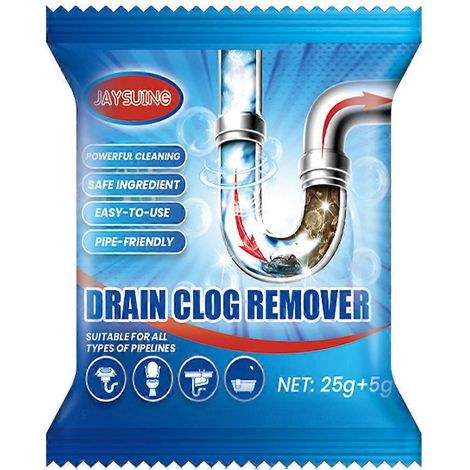 Poudre déboucheuse et désodorisante pour canalisations de toilettes, cuisines et égouts - 1 paquet