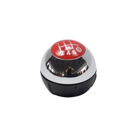 Pommeau de levier de vitesse pour Fiat 500 2012-2018-Cromo + Rosso-55344048 (1/5)