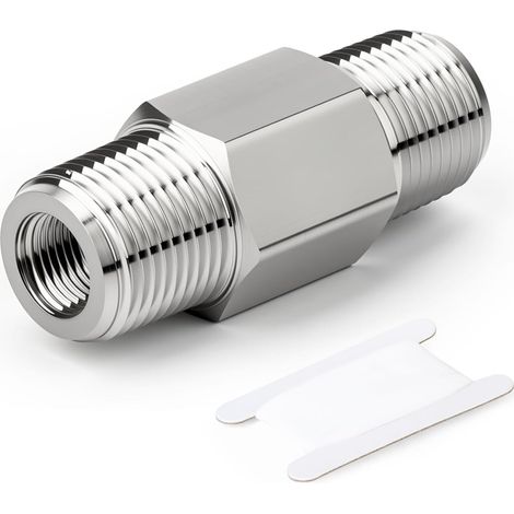 1Pcs SS304 3/8" BSP Mâle Clapet Anti-Retour Corps monobloc sans joint, empêche le reflux, acier inoxydable 304, pour systèmes haute pression. (1/5)