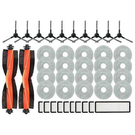 Accessoires pour aspirateur robot Xiaomi S20+ / S10 Plus / B108GL / B105 / B108CN B113CN : filtre, brosse principale latérale et serpillière. (1/5)