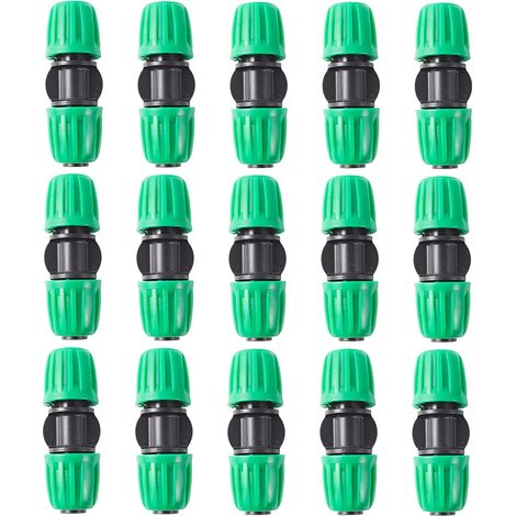 15 pièces Raccord droit, anti-goutte 16 mm, contre-écrou, irrigation goutte à goutte, jardin agricole