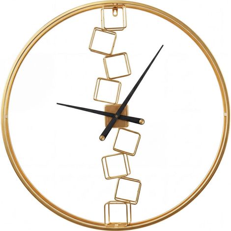 Pour salon, chambre ou cuisine, une lecture claire avec cette horloge murale jaune 27 pouces au style nordique (1/5)