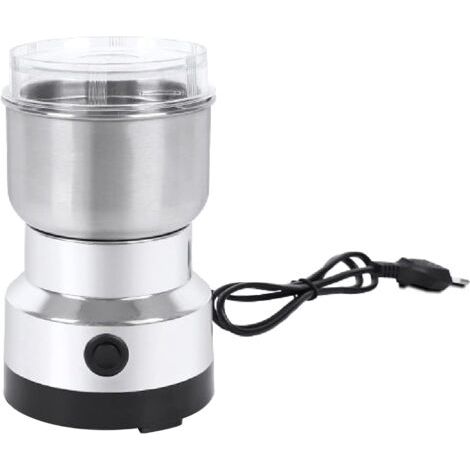 Moulin à café, moulin à épices, moulin à grains de café électrique 150 W, mini broyeur domestique, broyeur d'herbes multifonctions pour grains, noix, assaisonnement de grains de café, épices