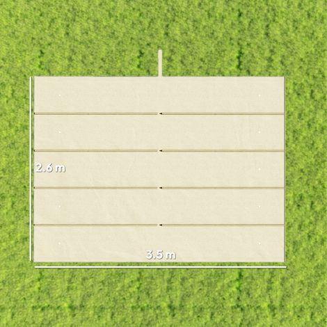Toiture de remplacement pour pavillon/pergola de jardin 3x4m (polyester, couleur crème) (1/5)