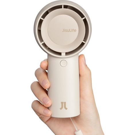 Mini Portable Turbo Fan [16H Max] Personal, USB Rechargeable 4000mAh, Small Battery Operated Pocket Fan with 5 Speeds-Brown (1/5)