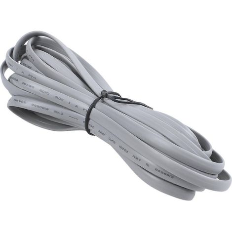 Câble téléphonique plat gris en plastique 6P6C RJ11 mâle/mâle de 5 m (16 pi) (1/5)