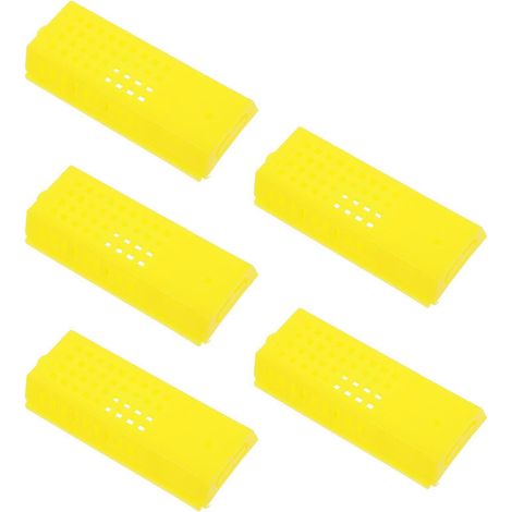 Cage de transport de reines en plastique jaune pour l'apiculture (lot de 15) - Portable, robuste et facile à utiliser (1/5)
