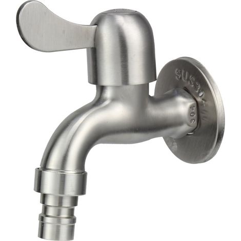 Rubinetto in acciaio inox 304, rubinetto di scarico da 1/2", rubinetto per lavatrice (1/5)
