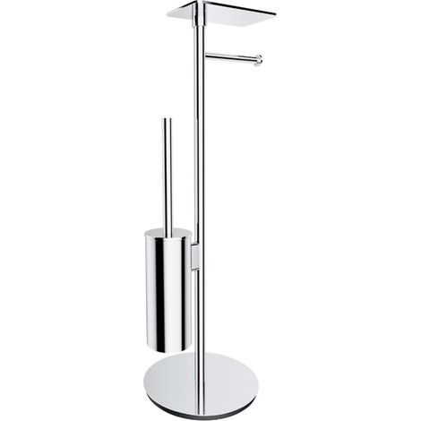 OMNIRES Modern Project - Portarrollos y portacepillos de baño con estante, cromado MP60820CR (1/5)