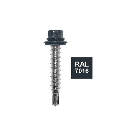 100 Vis Acier Bol-Fixations, Diam.4.9 Mm X L.35 Mm Ral7016