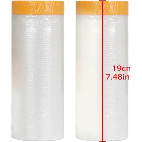 Film de masquage, protection étanche, application facile, 280cmx10mx2pc (1/2)