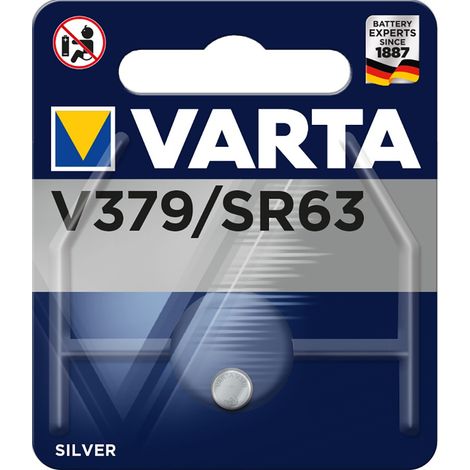 Varta Silber SR63 Mikroknopfbatterie – V379 1,55 V Blister 1 Einheit ø5,8 x 2,15 mm