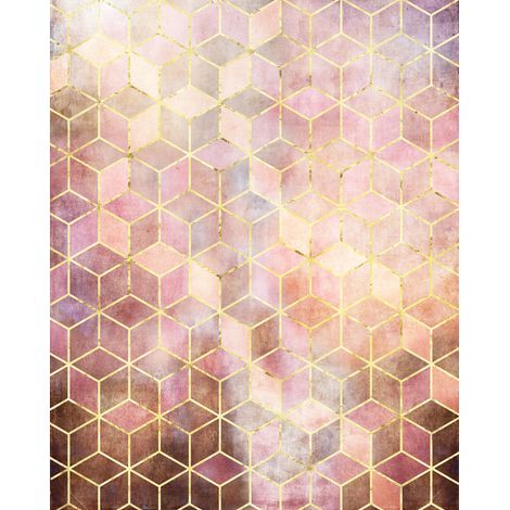 Papier peint panoramique classique,modern Mosaïque Rosso (1/4)