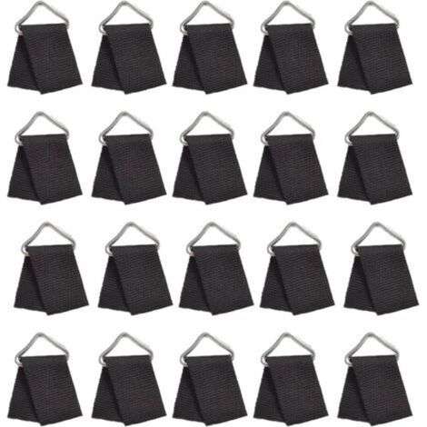 Lot de 20 boucles triangulaires de rechange pour trampoline, anneaux en V renforcés pour réparation de trampoline (1/5)