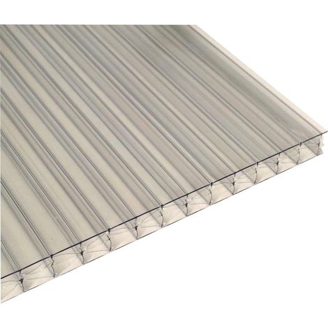 Lastra in policarbonato alveolare ONDULINE. Dimensioni 98 cm x 200 cm. Spessore 16 mm (1/5)