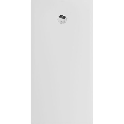 Aurlane - receveur 160x80x3.3cm extra-plat en polybéton blanc mat effet soft-touch - redécoupable - nelson (1/3)