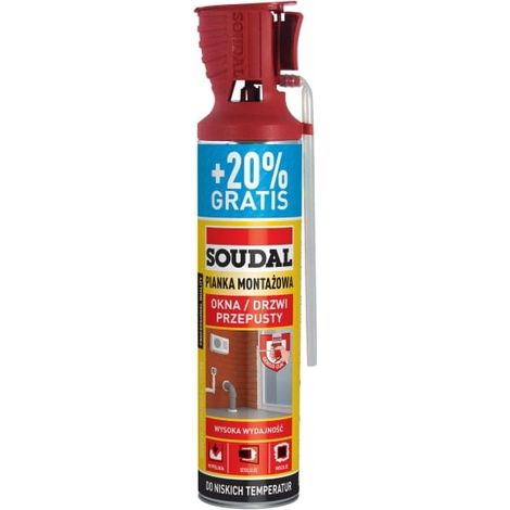 Schiuma montaggio Soudal pianka pistolettowa 750 bassa espansione alta adesione