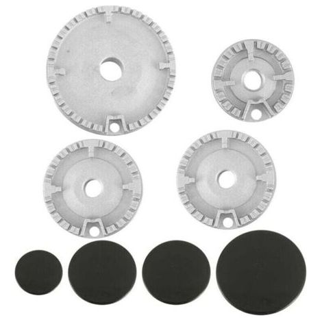 Bardusch-Kit Remplacement 8 Couronnes Brûleurs Gaz pour Plaques Cuisson et Fours Capuchons Flamme Universel (1/4)