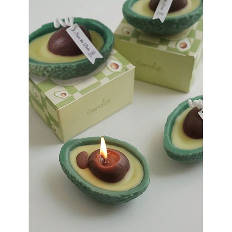 2 bougies parfumées à l'avocat, bougie de fruit réaliste faite main, bougie parfumée pour l'atmosphère, cadeau de parfum pour la maison (1/5)