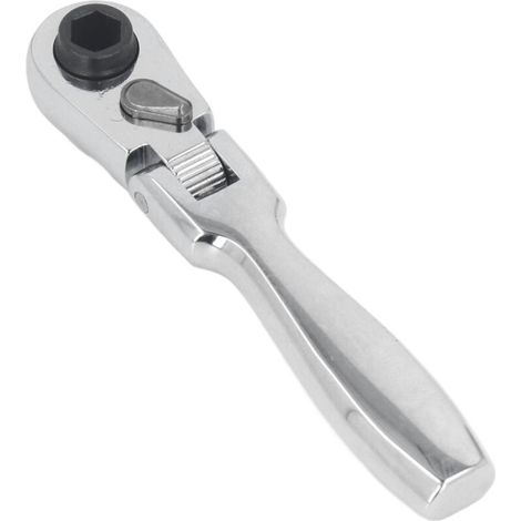 Llave de carraca 2 en 1 con cabezal giratorio, 72 dientes, accionamiento de 1/4″ – Vaso integrado, acero endurecido, alta precisión (1/5)