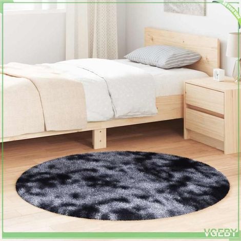 4102904 Tapis shaggy à poils longs NAVARRA gris foncé 120x120 cm (1/5)