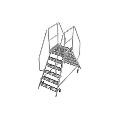 Escalera de plataforma antideslizante R13  con ascenso por ambos