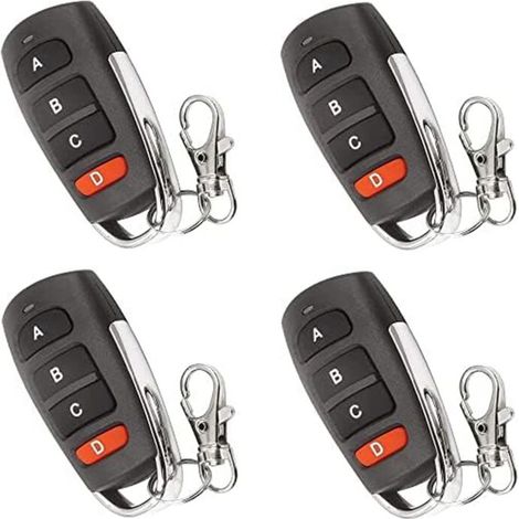 4 Pièces Duplicateur Universel Télécommande Porte Garage Portail Clés Remplacement Compatible