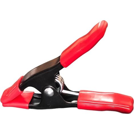 Pince bois 4" acier carbone nickelé noir/rouge, pour menuiserie (1/5)