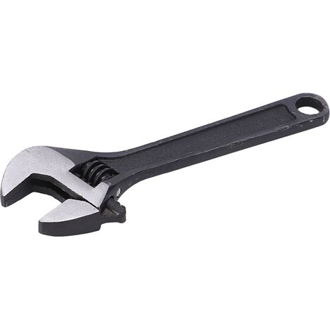 Clé à molette porte-clés en acier galvanisé, réglable et portable, mini clé serrage haute dureté, usage industriel et domestique, 10,16 cm, noire (1/5)