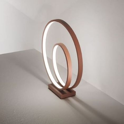LAMPADA DA TAVOLO A LED 28W LUCE CALDA 3000K COLOR CANNELLA RITMO PERENZ (1/3)