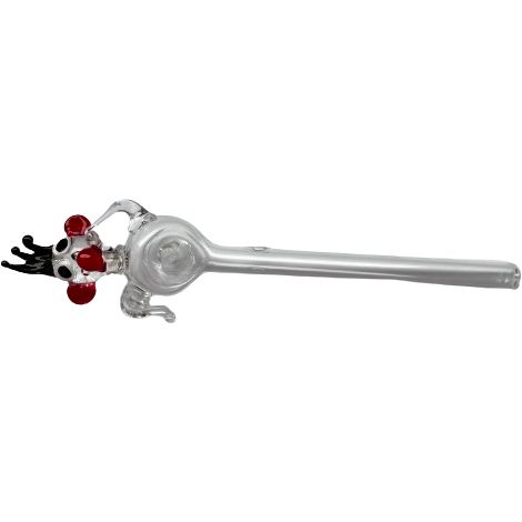 Pipa de cristal con payaso 14,5 cm - Elegante cuchara de cristal (1/2)