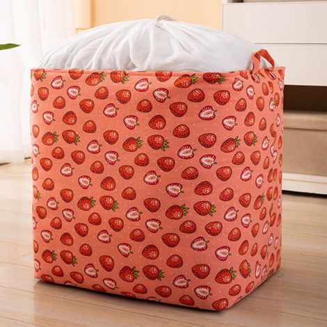 Boîte de rangement en tissu, sac de rangement pliable, vêtements, couverture, boîte de rangement, boîte de rangement avec poignée, chambre, pull (1/5)