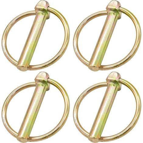 4 Pièces Goupilles Clips, Goupille De Lynch Avec Anneau, Assortiment De Goupilles Clips Rond Sécurité, Goupille De Lynch Pour Remorque Tracteur Agricole, ,Pour Véhicules Agricoles(M8) (1/5)