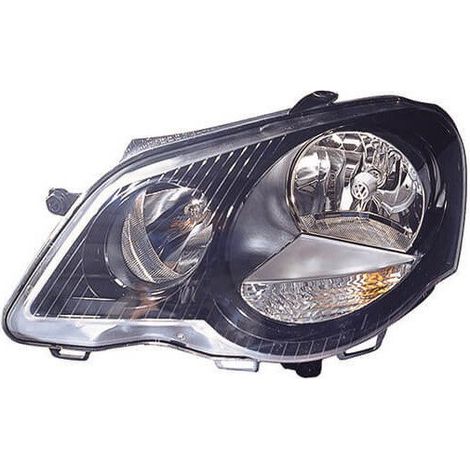 Phare avant gauche fond noir H1/H7 Volkswagen Polo 4 Sport 2005-2009