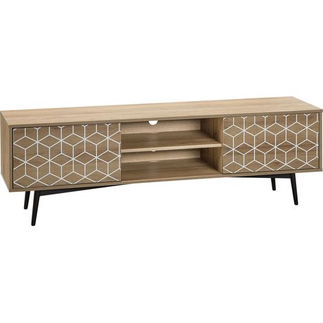 Porta TV laminato in color legno chiaro Torvi (1/5)