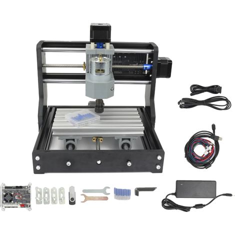 CNC-Fräse, GRBL-Steuerung, kompaktes Design, Nur 1610 PRO Maschine, 10w Laser hinzufügen (1/2)