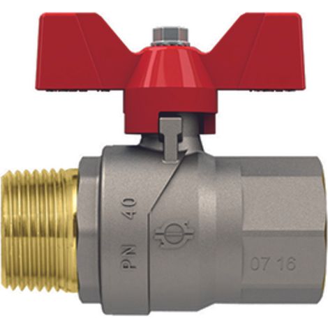 Valvola a sfera m/f con maniglia a farfalla evolution - mf 3/4 - pressione esercizio 40 bar