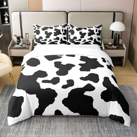 Modèle de Vache Housse de Couette 100% Coton 140x200cm Vache Parure de lit 100% Coton Enfants Garçons Filles Ados décoration de décoration Occidentale Literie Set Literie Ensemble Zip - 140 x 200 cm + (1/5)