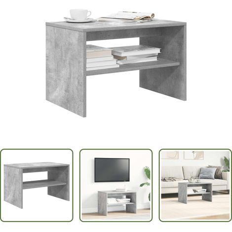 Meuble tv gris béton - Meuble TV gris béton 60x40x40 cm bois d'ingénierie (1/5)